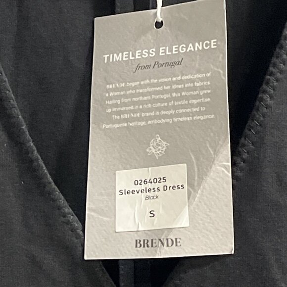 Brende Dress Womens S Black Sleeveless Midi Babydoll Timeless Elegance Classic - Picture 5 of 11